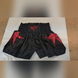 Elite Sport Men Kick Boxing Shorts -Small- Red